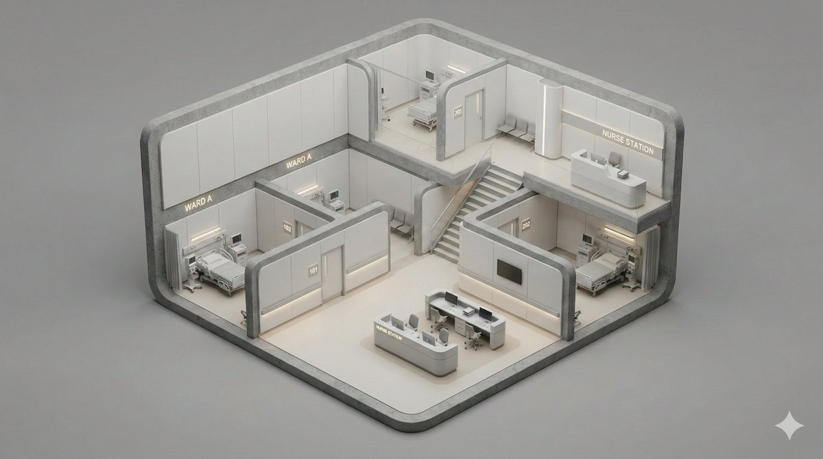 Minimalist 3D Isometric Architectural Diorama — example 4