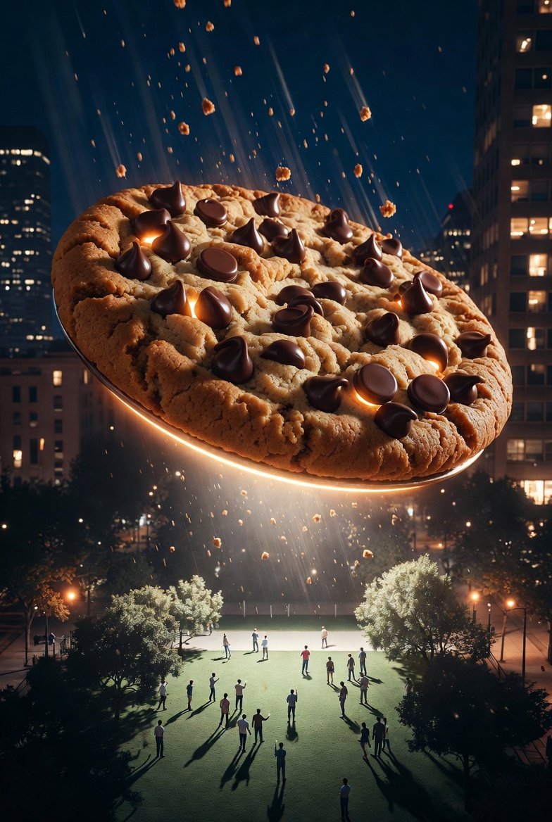 Sci-Fi Encounter with Giant Floating Cookie — example 2
