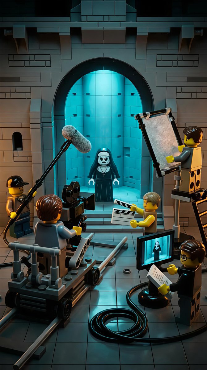 LEGO Miniature Diorama of 'The Nun' Horror Film Set — example 1