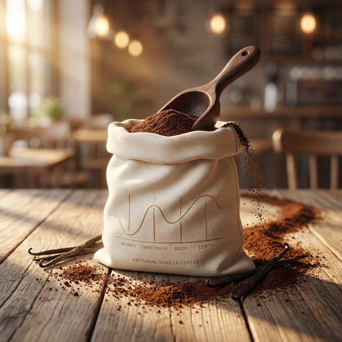 Luxury Product Photography for Artisanal Vanilla Coffee — example 1