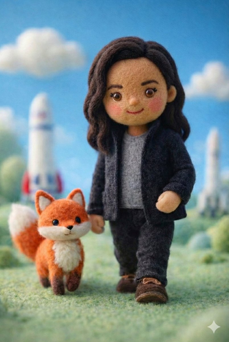 Handcrafted Felt Miniature Scene with Tech Character — example 4
