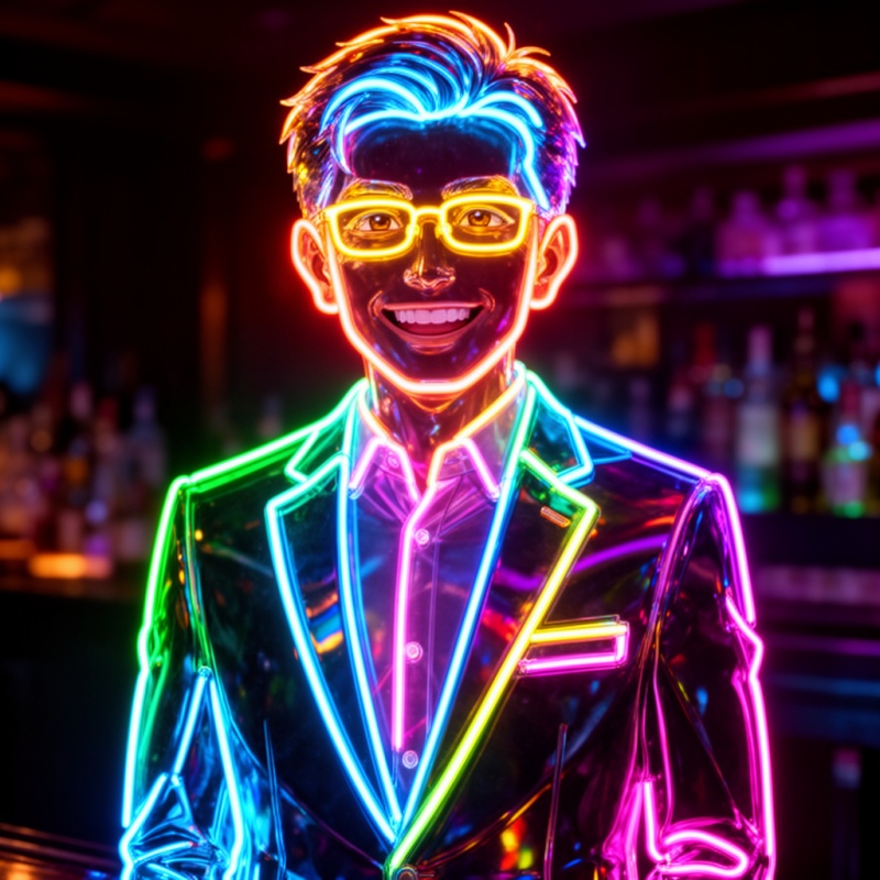 Nano Banana Pro: Artist and Neon Styles — example 3
