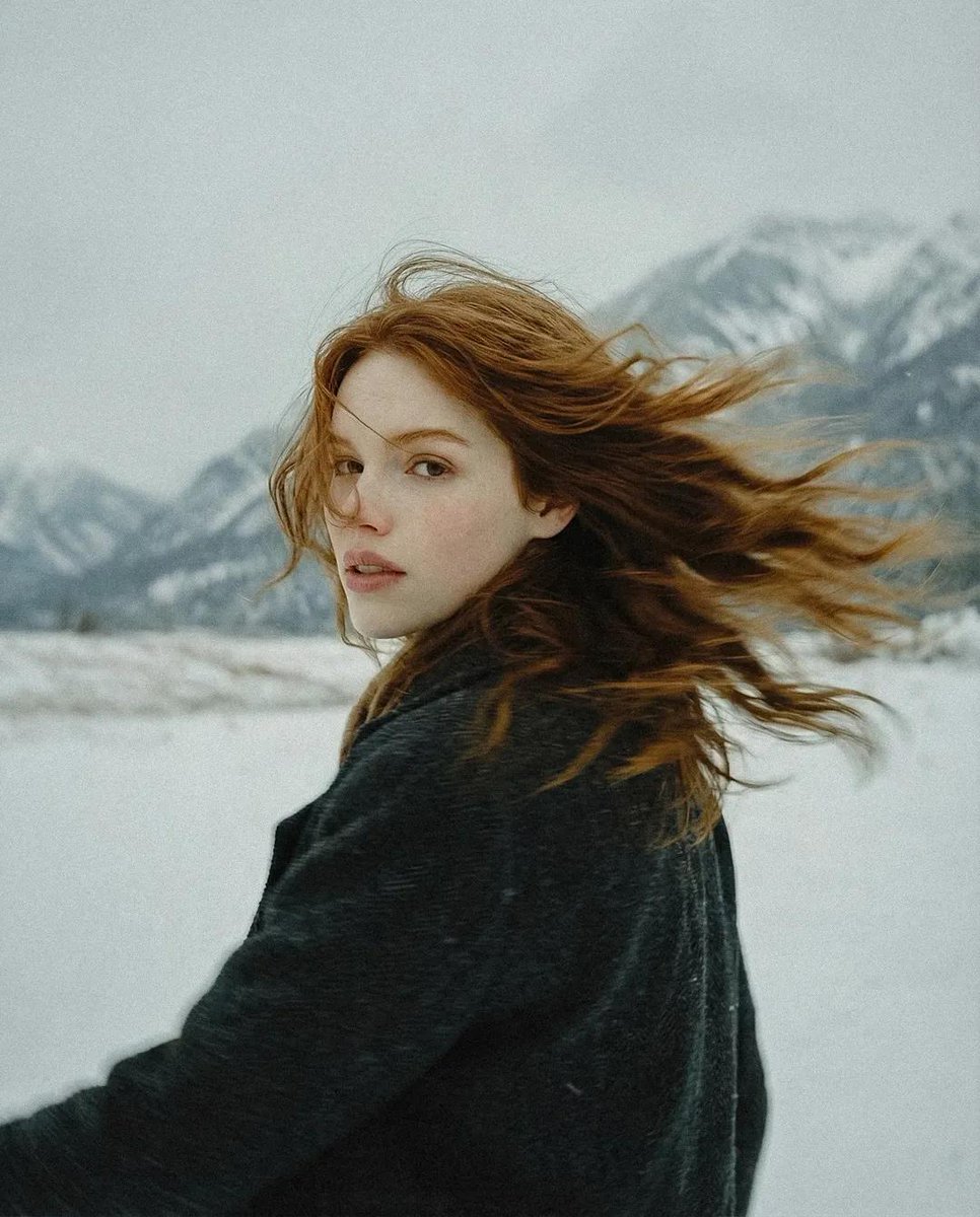 Poetic Cinematic Winter Portrait — example 1
