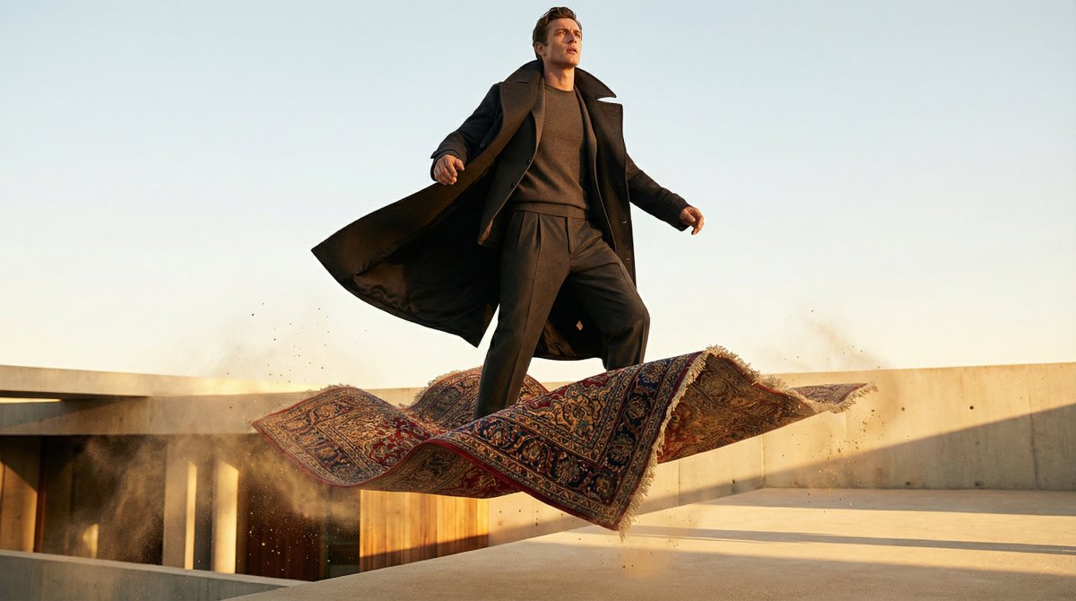 High-Fashion Magic Carpet Editorial Shot — example 3