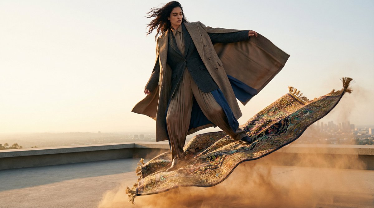 High-Fashion Magic Carpet Editorial Shot — example 4