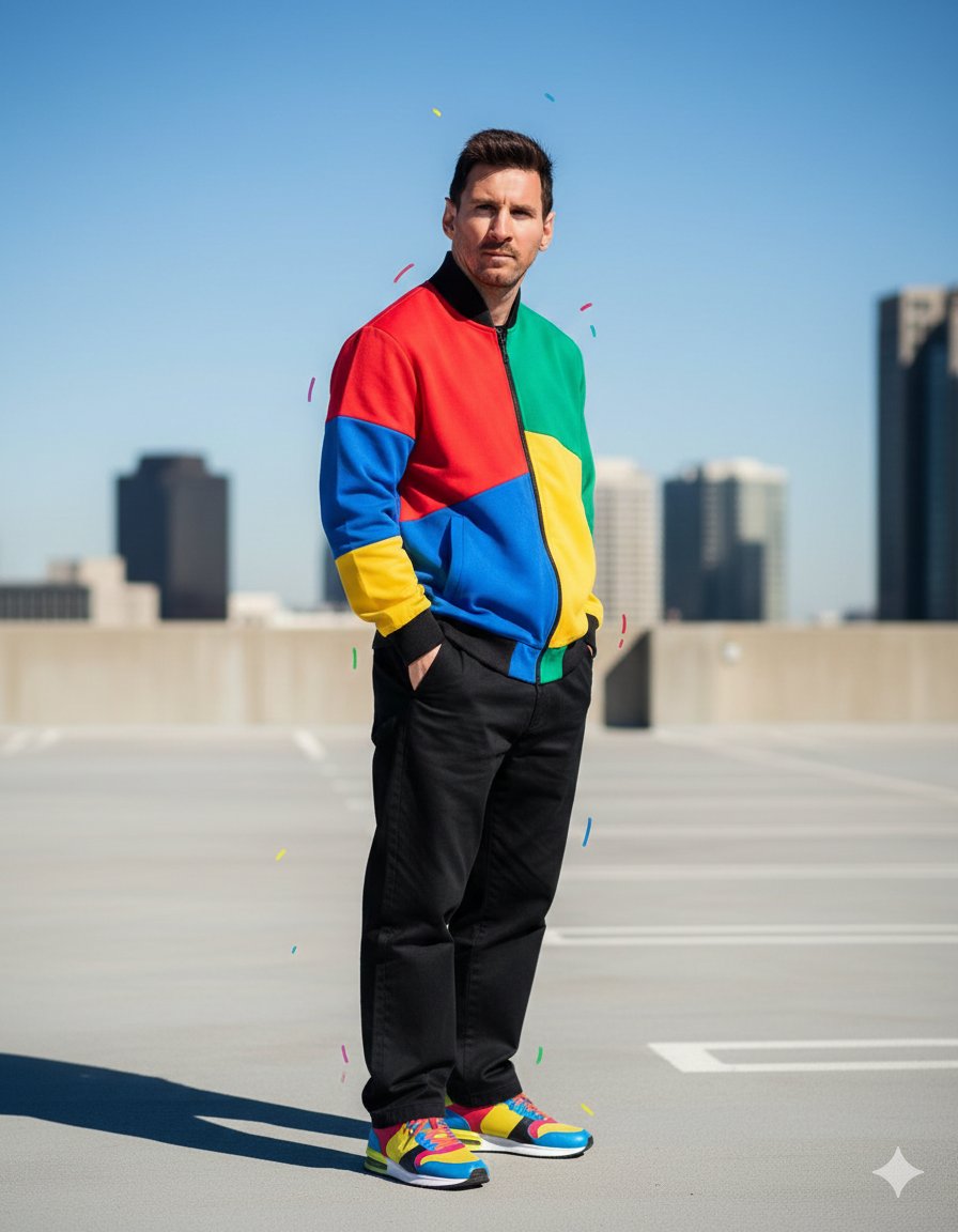 Messi in Gen Z Fashion Portrait — example 1