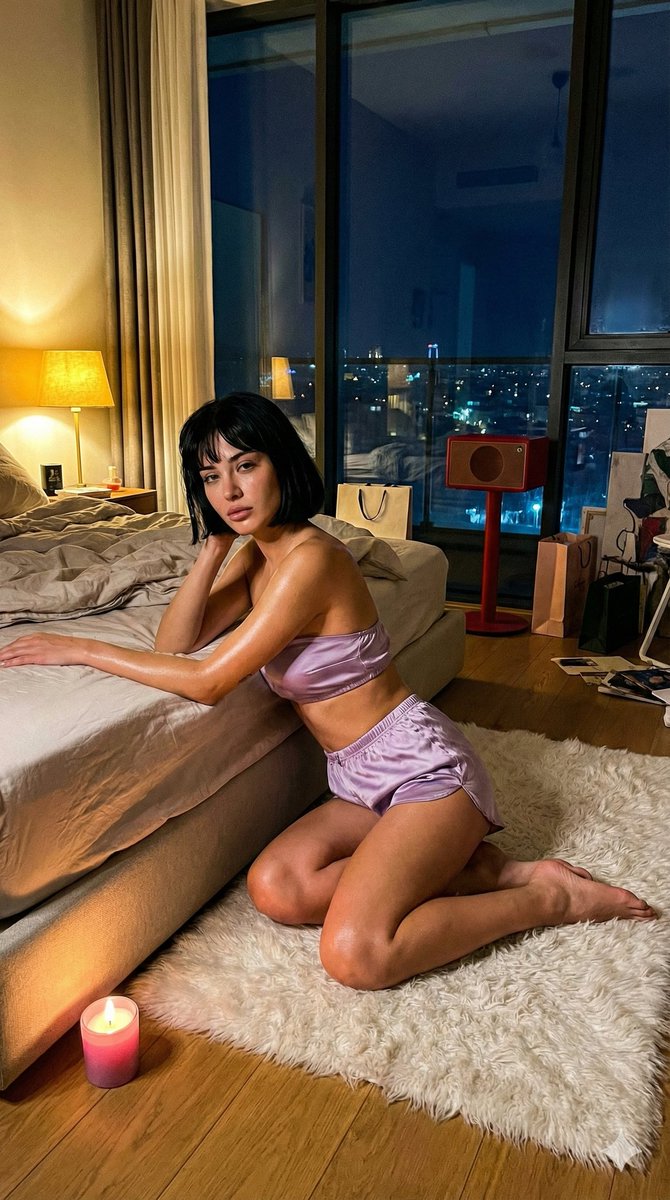 Cinematic Nighttime Bedroom Scene in Istanbul Prompt — example 1