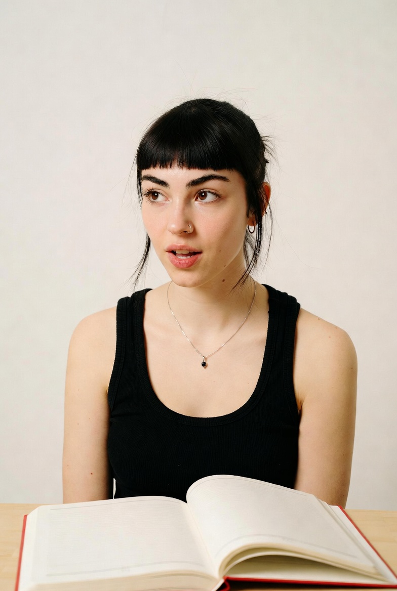 Candid Medium Shot in Minimalist Studio — example 1
