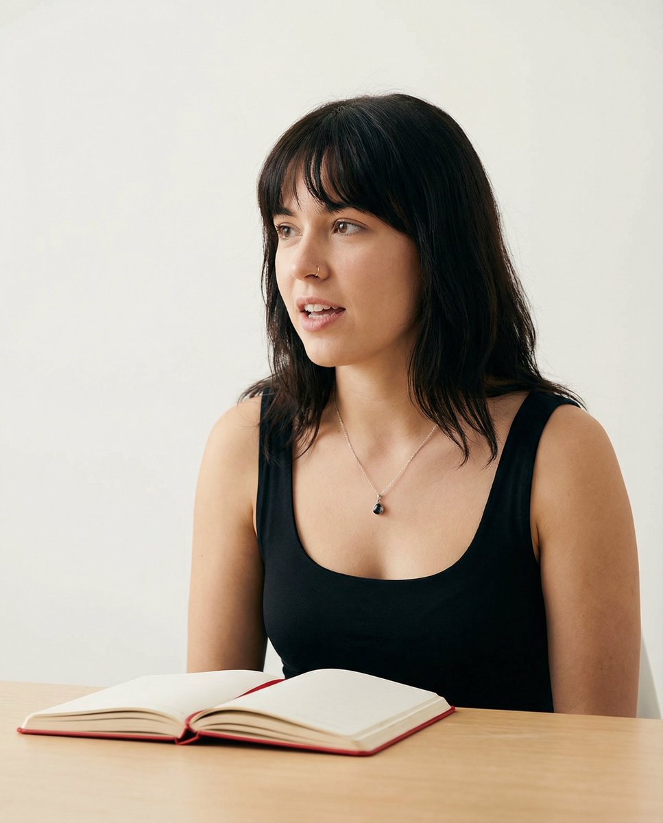 Candid Medium Shot in Minimalist Studio — example 2