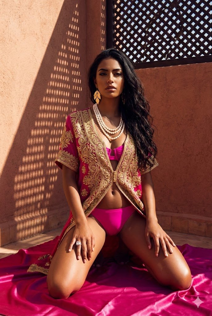 Hyper-Photorealistic High-Fashion Editorial in Marrakesh — example 1
