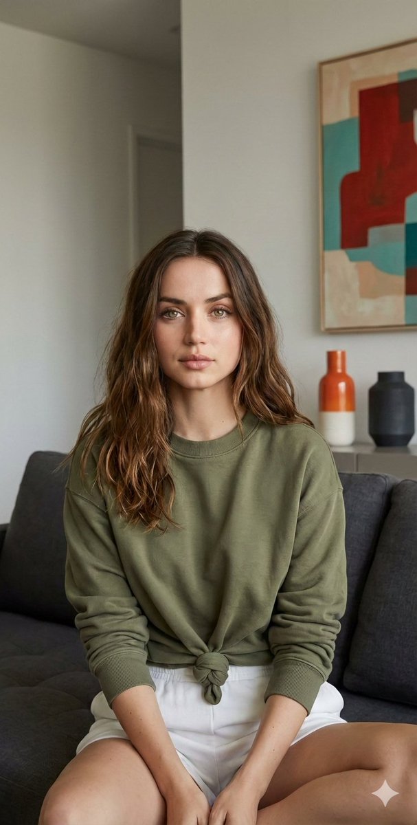 Ana de Armas Editorial Lifestyle Portrait in Modern Interior — example 1