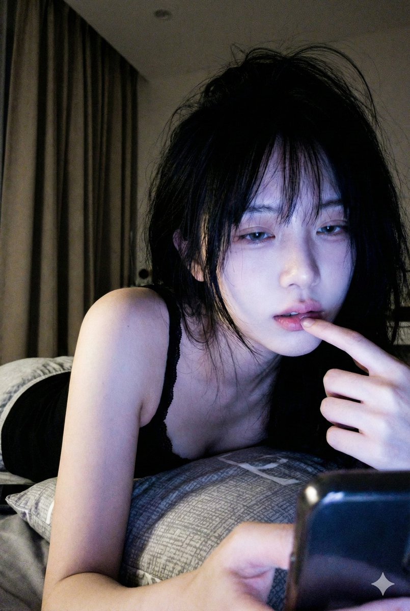 Low-Light Phone Selfie with Screen Glow — example 1