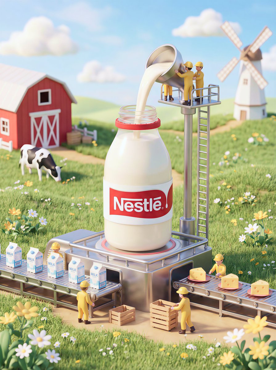 Whimsical 3D Miniature Dairy Advertising Illustration — example 1