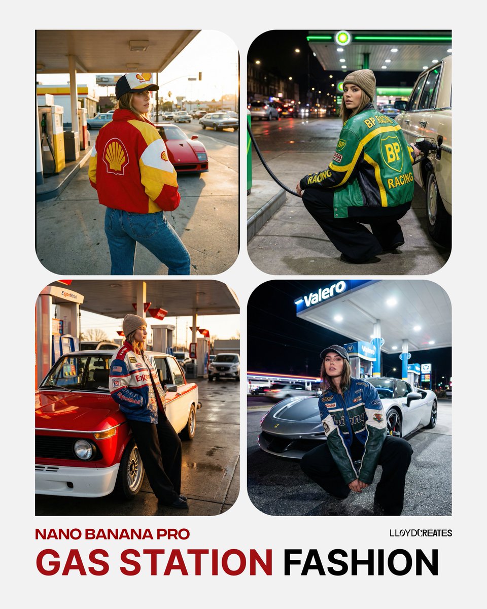 Gas Station Streetwear Fashion Photoshoot Template — example 1