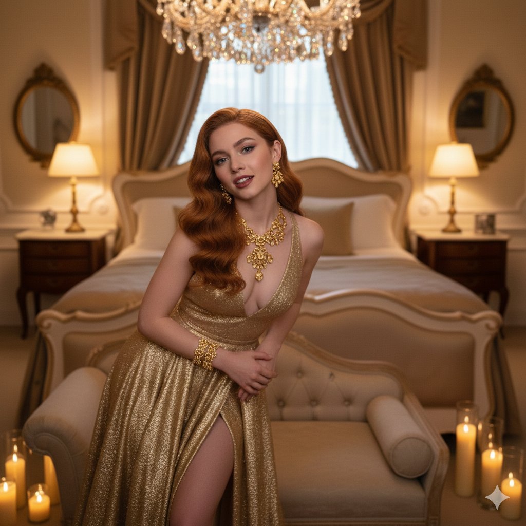 Luxury Bedroom Mirror Selfie — example 3