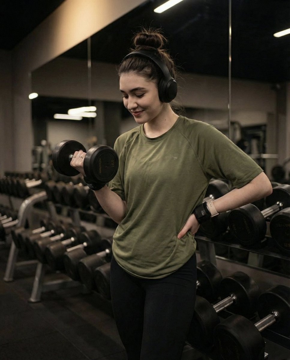 Moody Fitness Influencer Gym Portrait — example 2