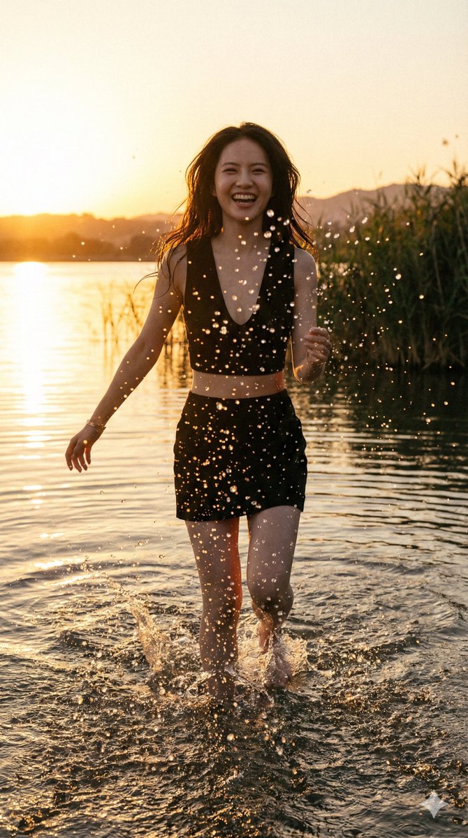 Cinematic Pure Joy Splashing Prompt — example 4