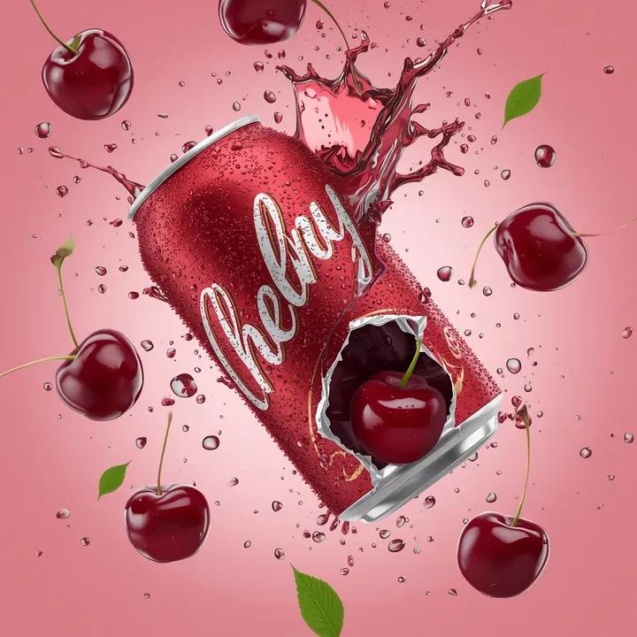 Cherry Soda Commercial Splash Macro Shot — example 1