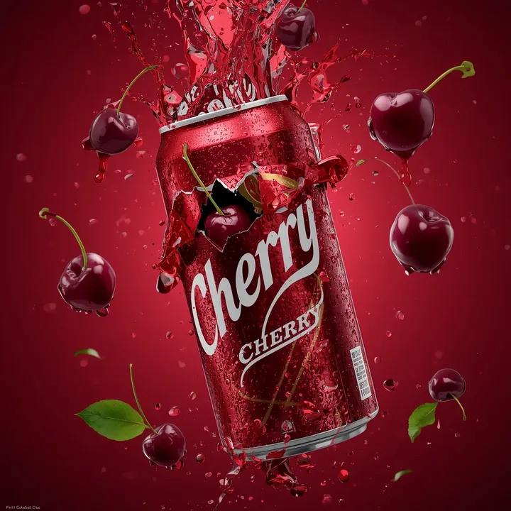 Cherry Soda Commercial Splash Macro Shot — example 4