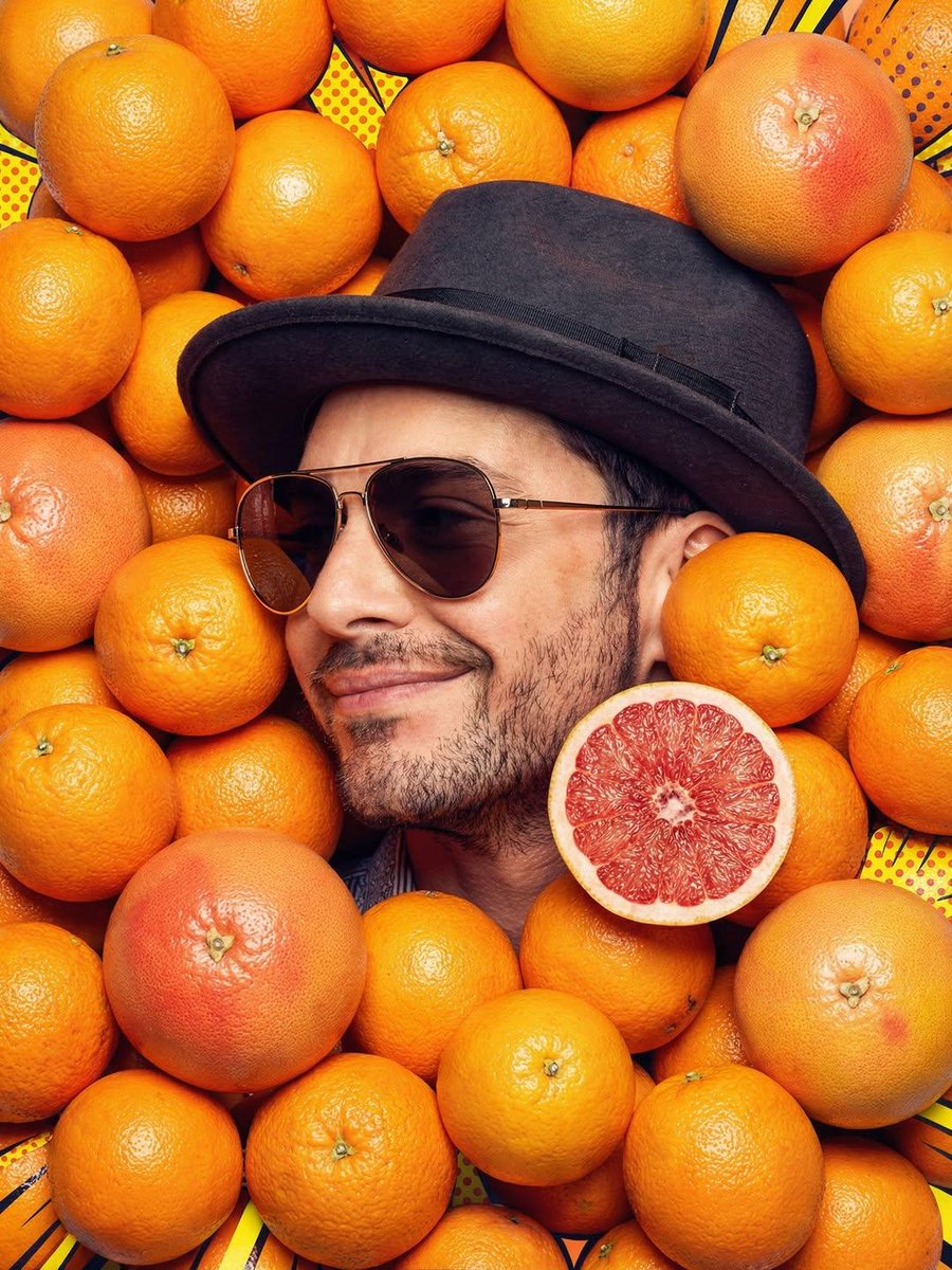 Surreal Pop-Art Citrus Editorial Portrait — example 2