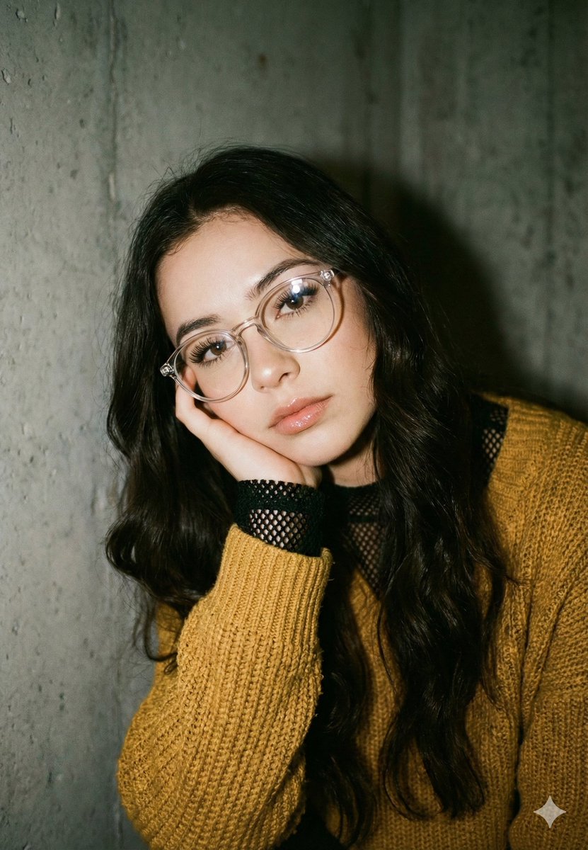 Mustard Sweater Aesthetic Portrait Prompt — example 1