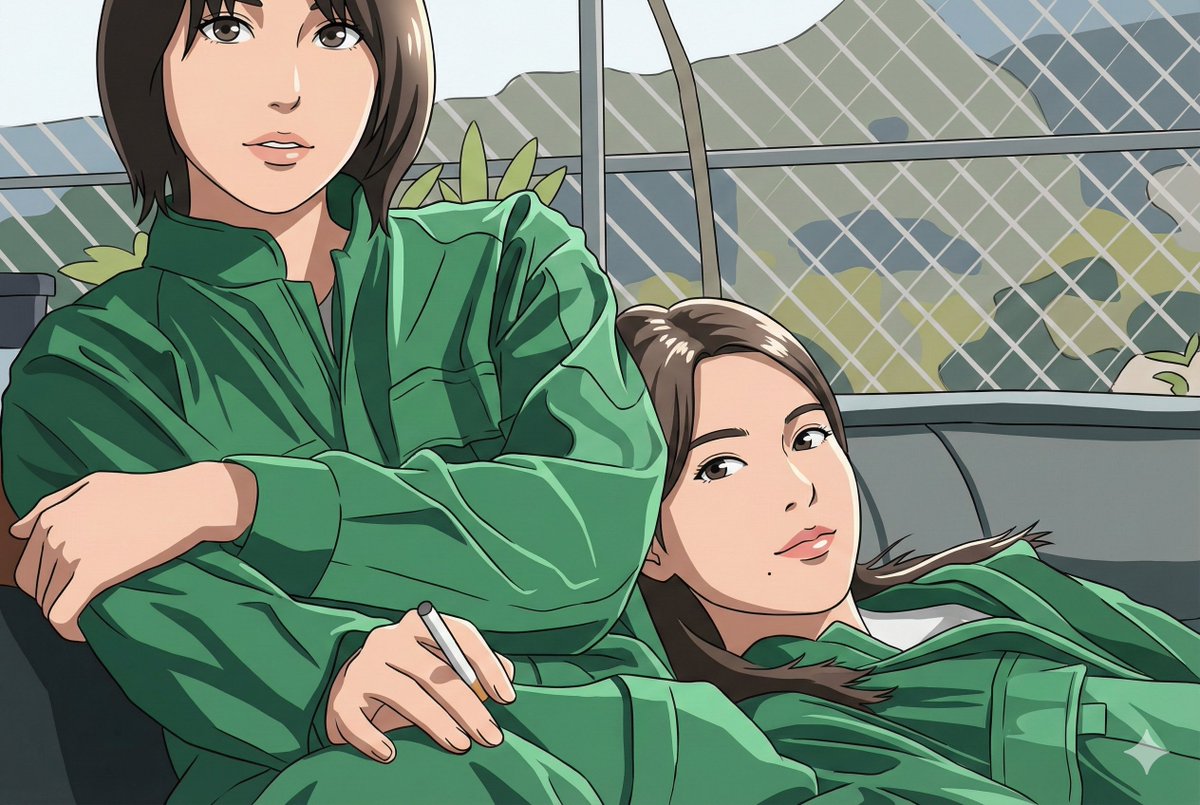 80s City Pop Illustration of Drama Characters — example 4