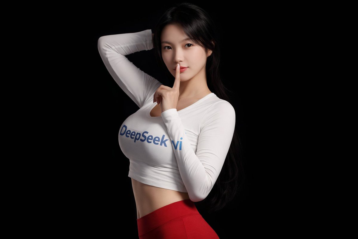 Photorealistic Asian Female Model in DeepSeek Outfit Prompt — example 1