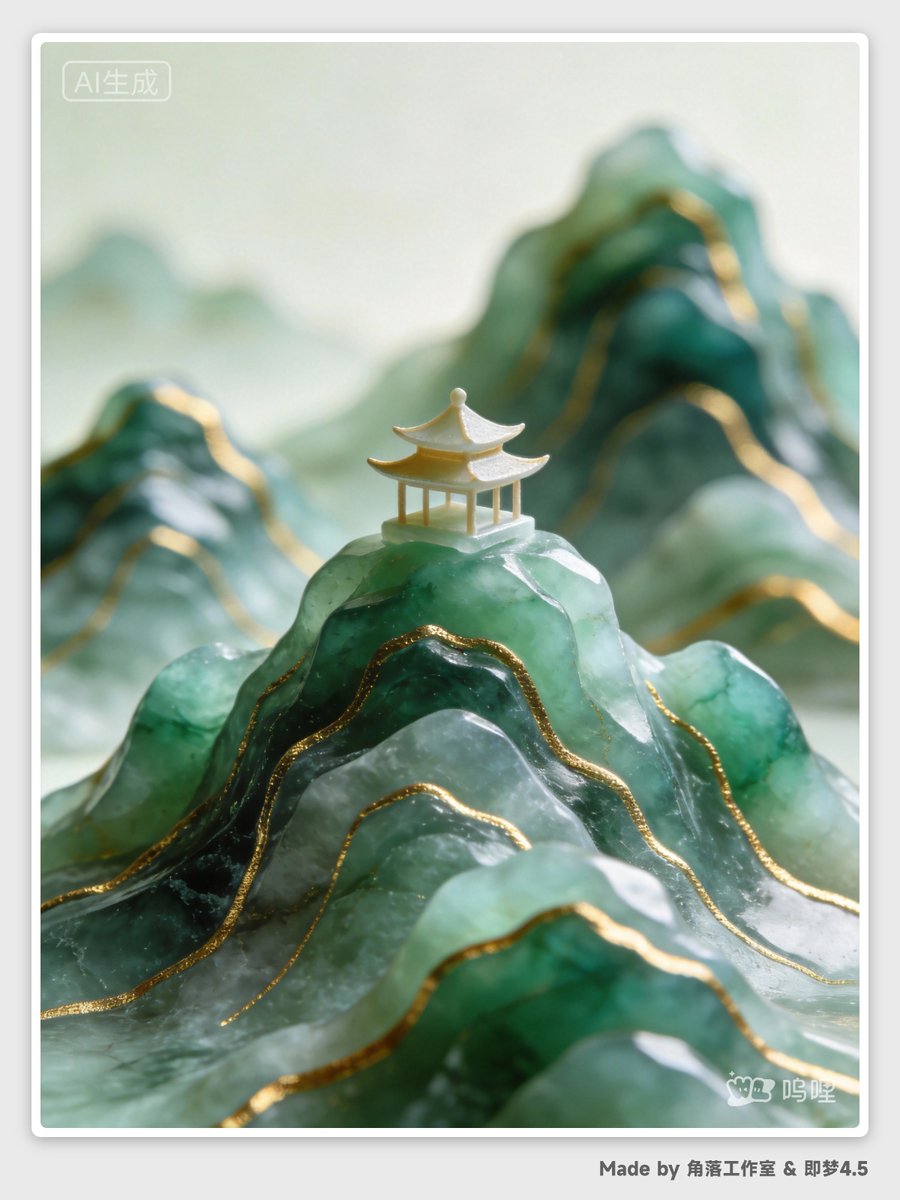 Abstract Chinese Landscape Miniatures Prompt — example 3