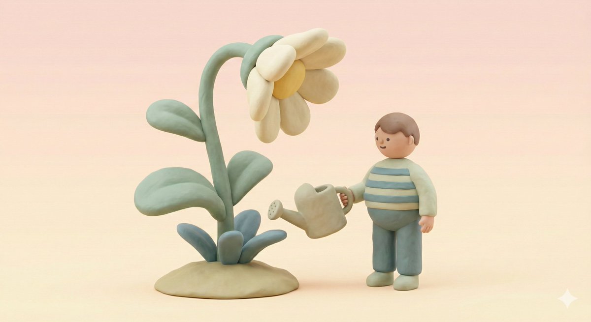 Clay-Style Soft Minimal 3D Illustration Template — example 1