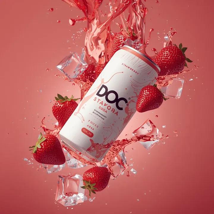 Hyper-photorealistic soda can product advertisement prompt — example 1