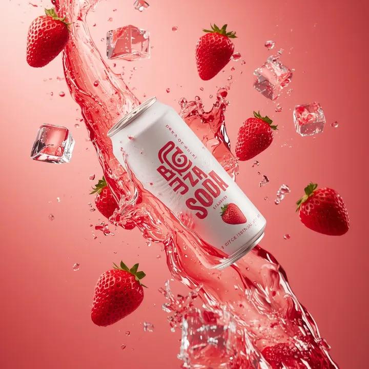 Hyper-photorealistic soda can product advertisement prompt — example 3