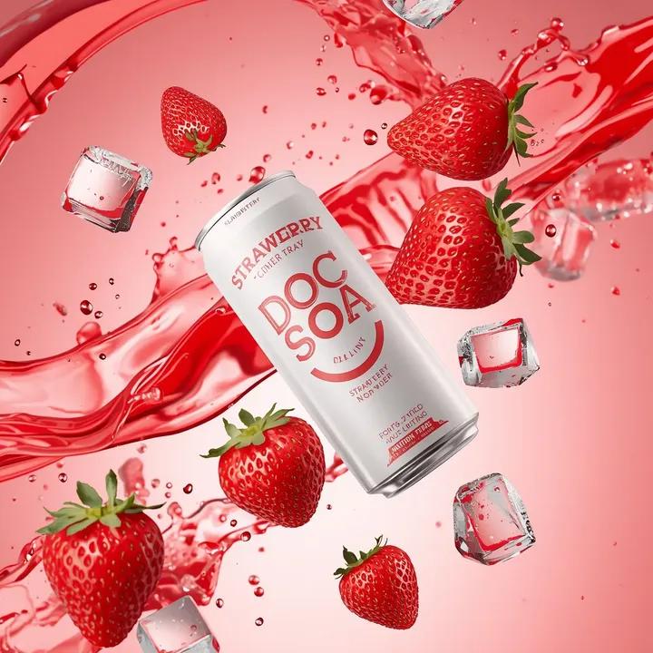 Hyper-photorealistic soda can product advertisement prompt — example 4