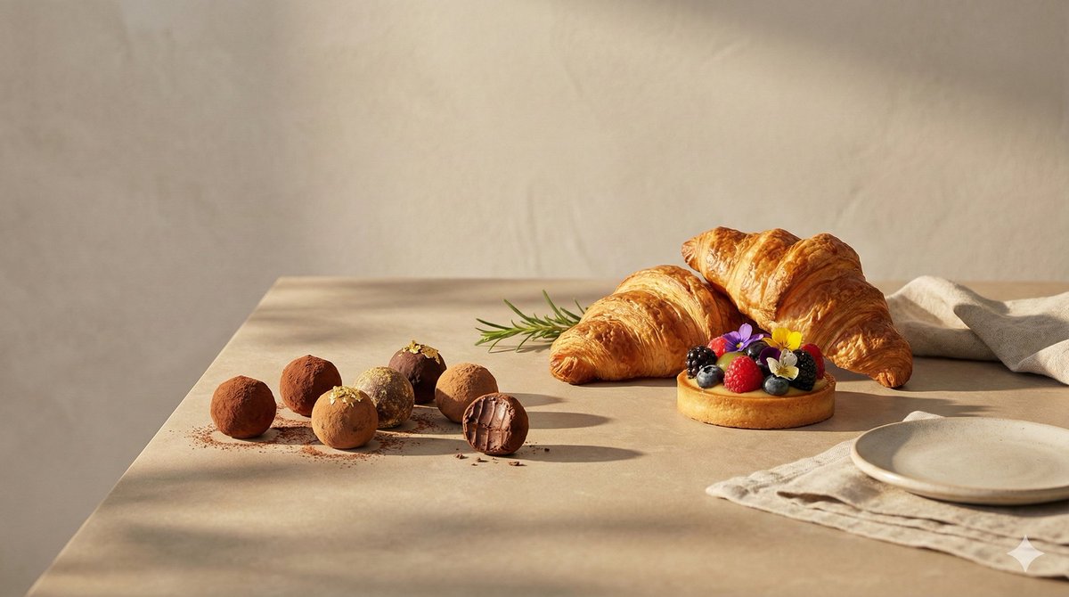 Luxury food advertising hero frame prompt — example 1