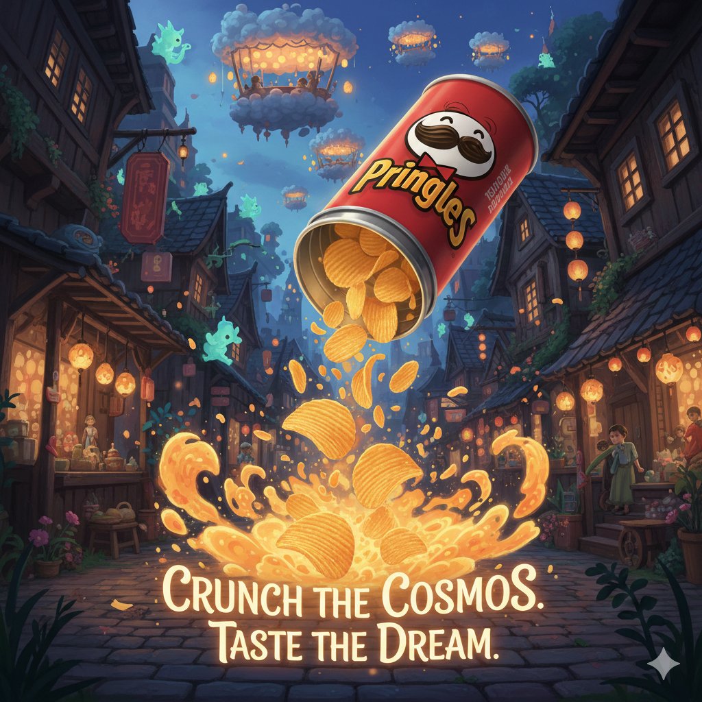 Surreal Studio Ghibli food advertisement prompt — example 1