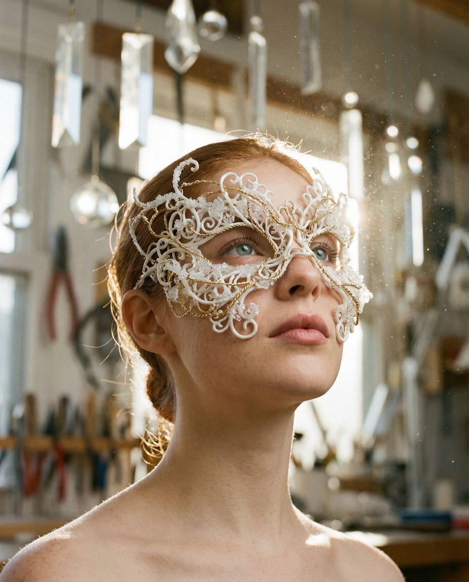 Frozen Divinity Surreal Editorial Portrait Prompt — example 1