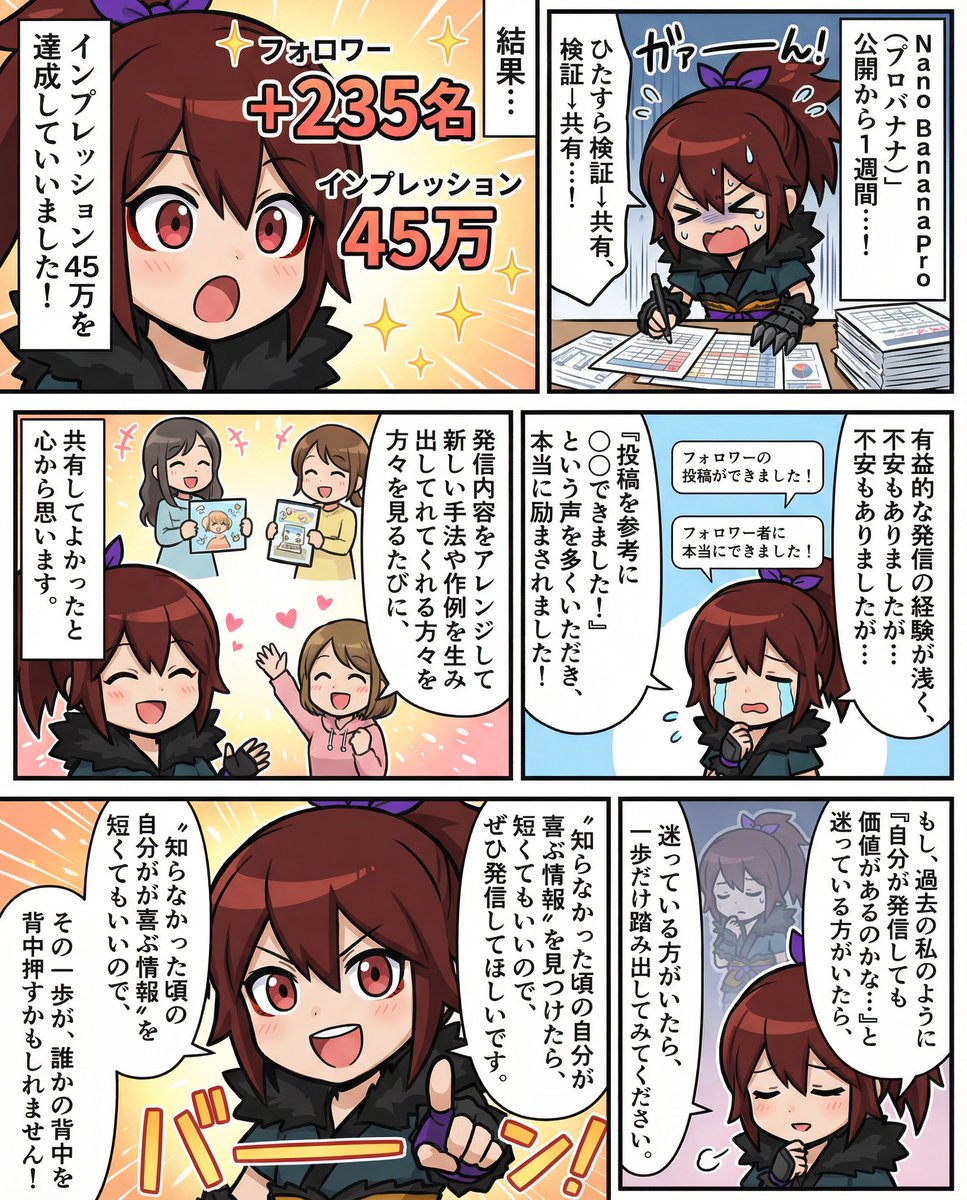 Moe-style full-color manga from given character and story — example 1