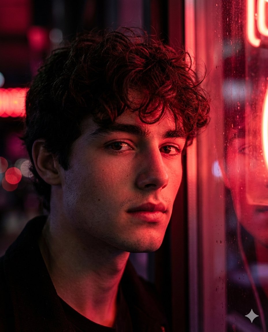 Hyper-Realistic Cinematic Neon Portrait Prompt — example 1