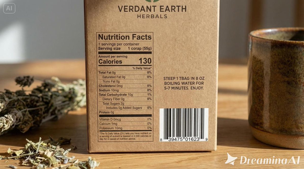 Packaging mockup with tiny text test prompt — example 1