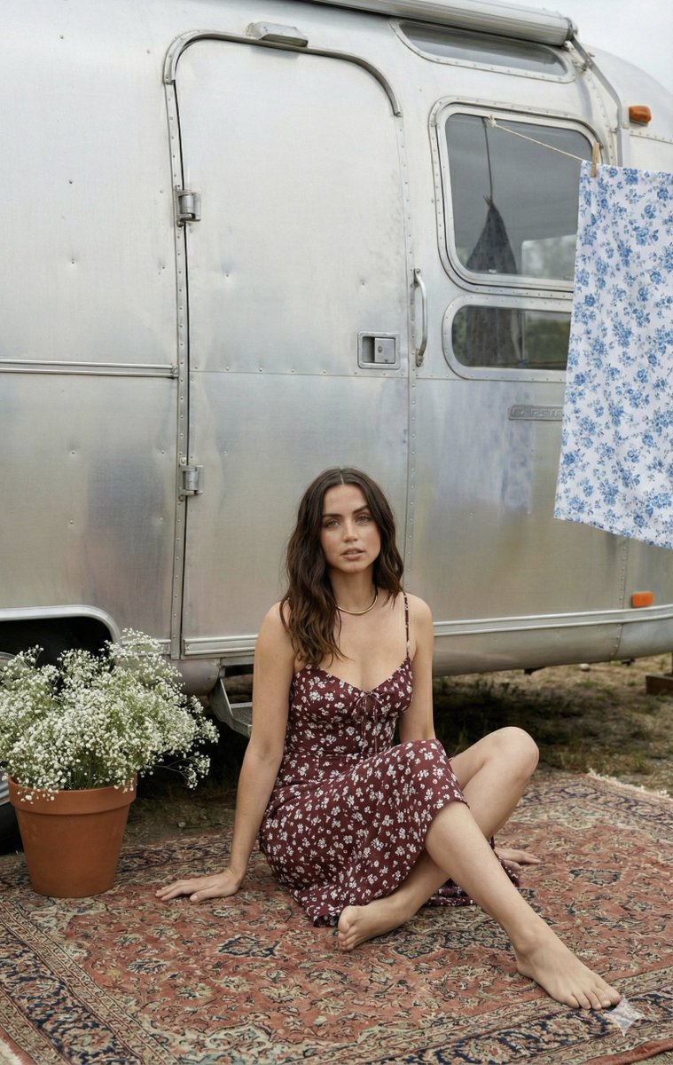 Bohemian Summer Airstream Portrait Prompt — example 2
