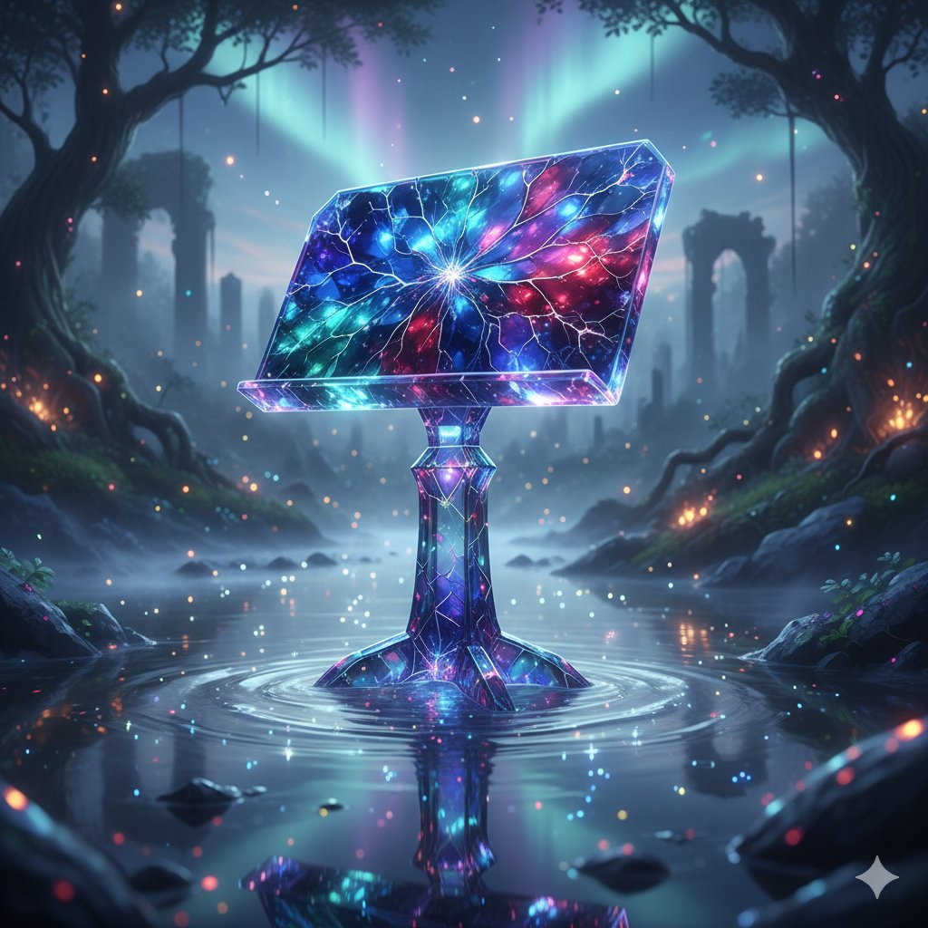 Mystical Crystal Music Stand Image Prompt — example 1