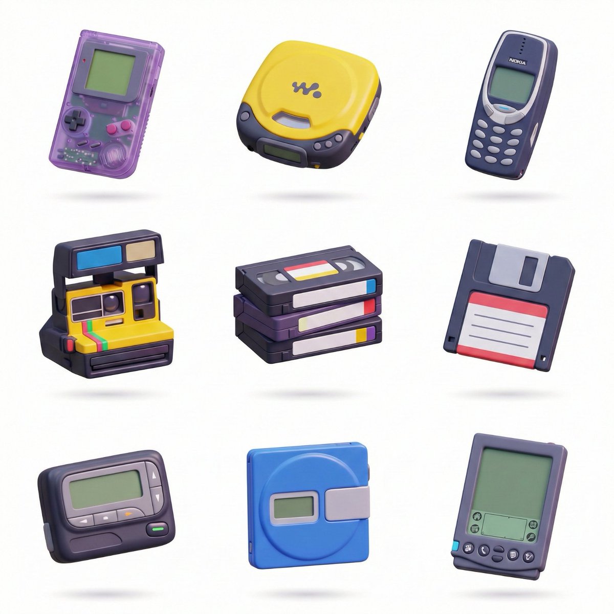 3D Icon Collection Grid Generator — example 1