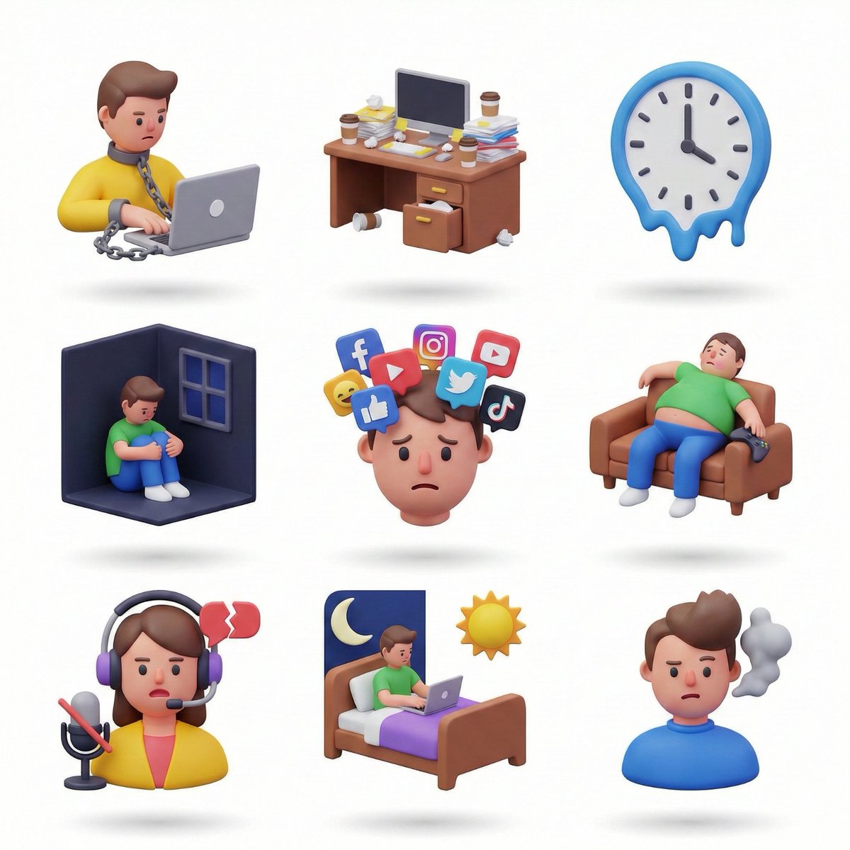 3D Icon Collection Grid Generator — example 4