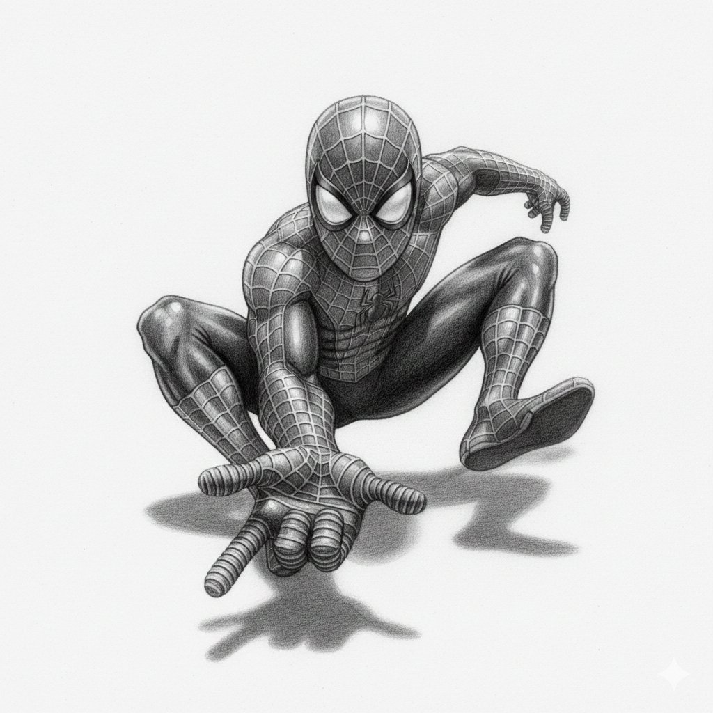 Nano Banana prompt for 3D pencil sketch — example 2
