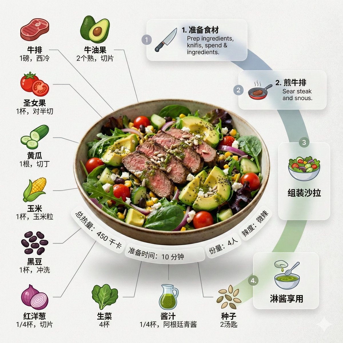 Generating a Food Infographic for a Hamburger — example 2