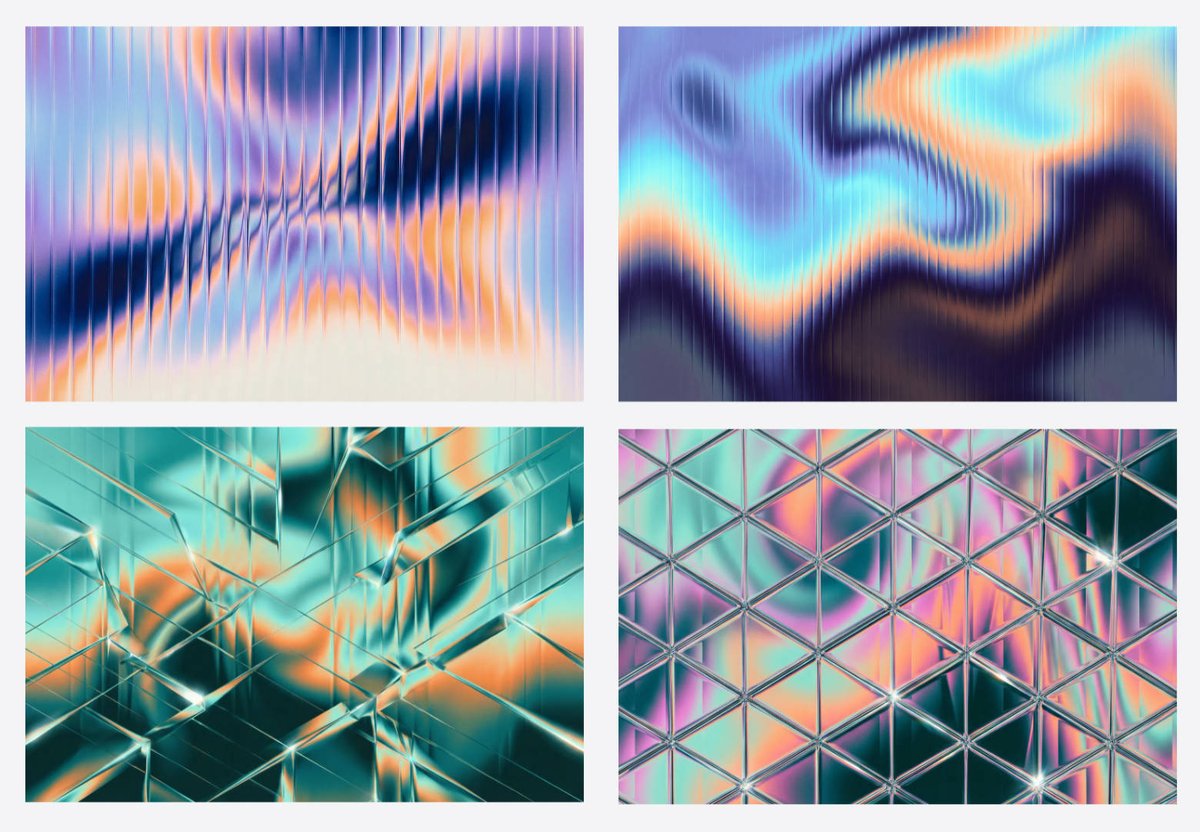 Generating Fractal Glass Gradient Images with Nano Banana Pro — example 1