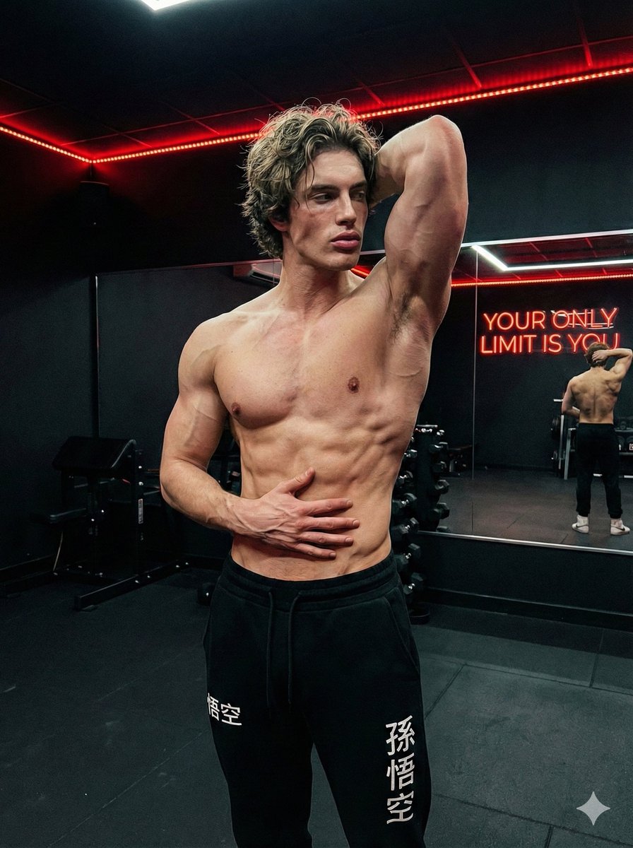 Fitness Studio Man Pose Prompt — example 3