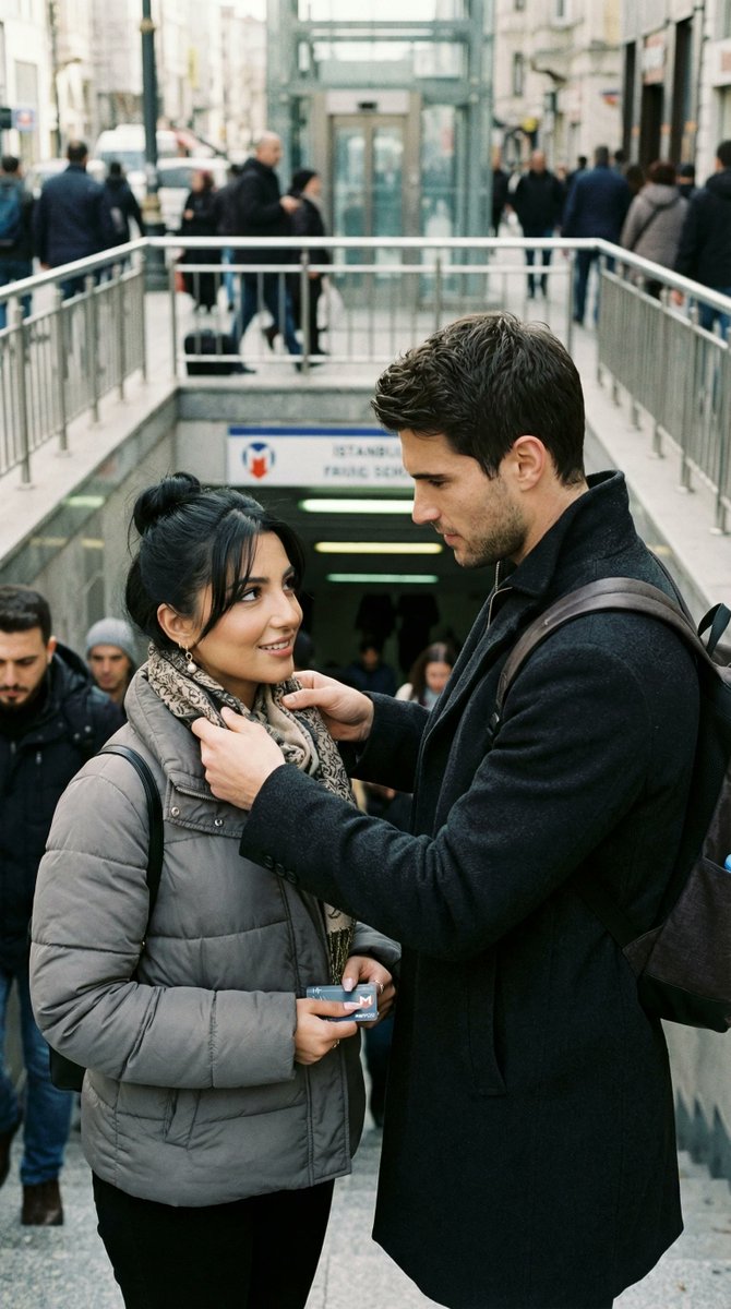 Candid Street Romance Prompt (Istanbul Metro) — example 1