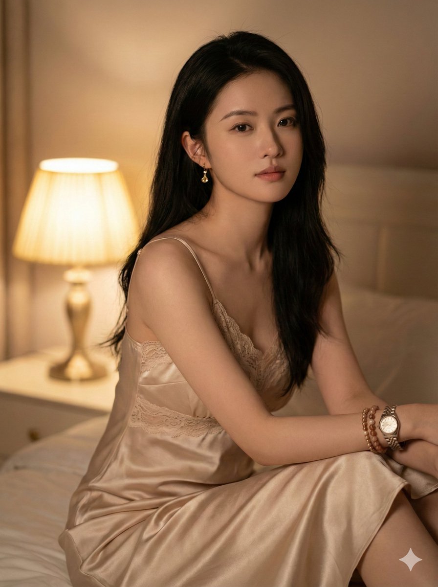 Photorealistic Indoor Portrait with Warm Cinematic Lighting — example 1