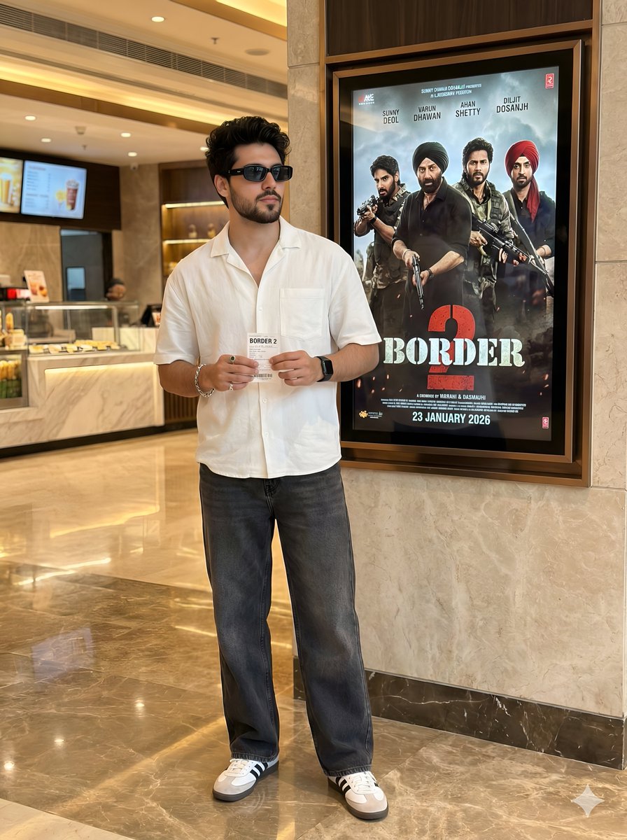 Cinematic Portrait in a Luxury Cinema Lobby — example 1