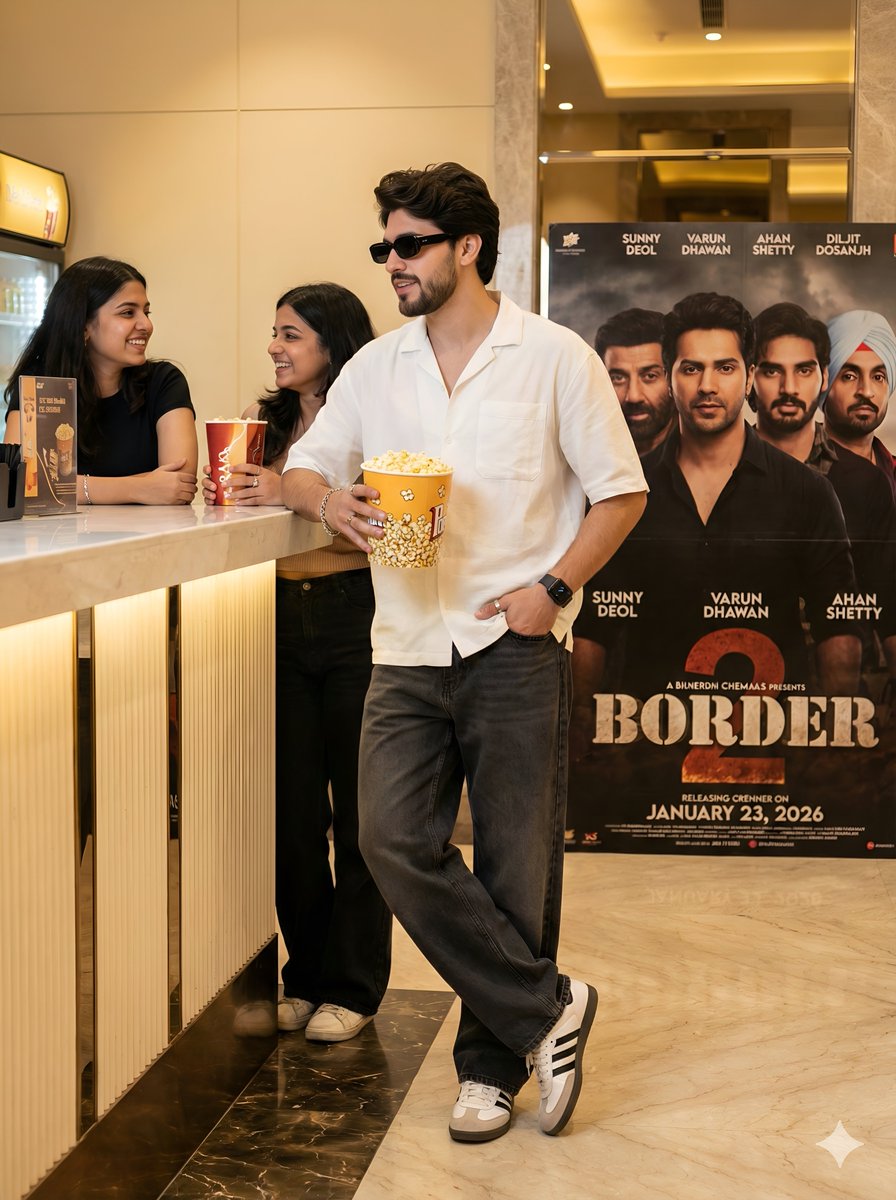 Cinematic Portrait in a Luxury Cinema Lobby — example 2